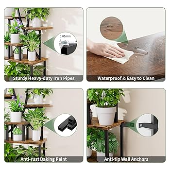 Amazon.com : Plant Stand Indoor with Grow Lights - 8 Tiered